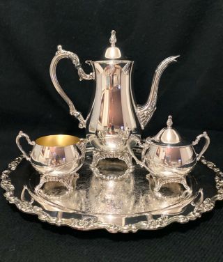 Vintage Oneida Silver Plated Coffee Tea Set