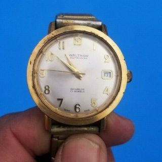 Vintage - Waltham Wristwatch 17j Jewels Automatic Incabloc Watch Swiss Made