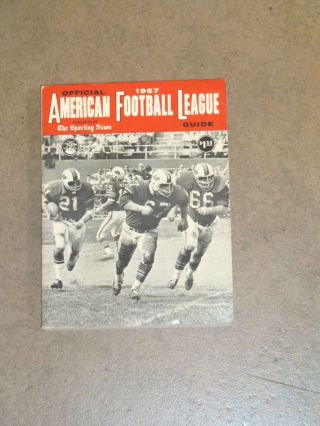 Afl American Football League - Sporting News Football Guide - 1967 - Ex,  Shape