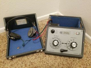 Vintage Eckstein Bros.  Miniature Eb Audiometer Model 60 With Headphones