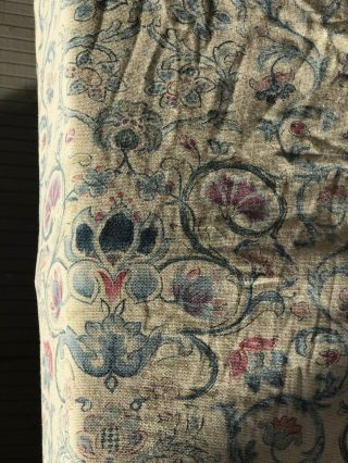 Ralph Lauren Vintage Floral Print Queen / Full Duvet Cover 100 Cotton Tan Woven