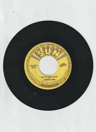 Vintage Johnny Cash I Walk the Line And Folsom Prison Blues 45 rpm SUN Record 2