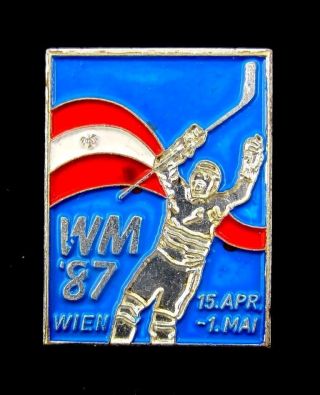 1987 World Ice Hockey Championships Wien,  Austria Official Pin Badge