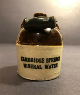 Antique Mini Jug Cambridge Springs Mineral Water Pa Stoneware Crock Not Whiskey