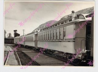Vintage 5 " X7 " Photo Train D&rgw Coaches In Brilliant Yellow Fancher Photographer