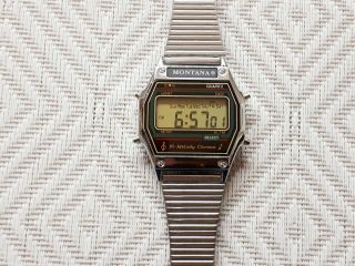 Montana Chrono Melody Alarm Vintage Digital Watch 1980s