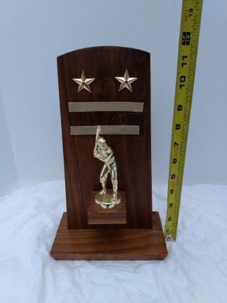 Vintage Baseball Trophy Wood