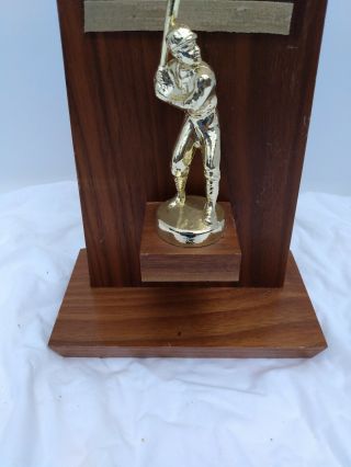 Vintage Baseball Trophy Wood 2