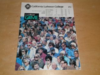 1976 University Of San Diego At California Lutheran College Football Program