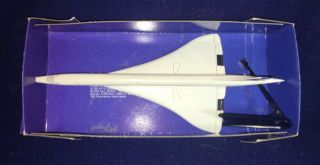 Vtg British Airways Concorde Sst Supersonic Airliner Aircraft Desk & Shelf W/box