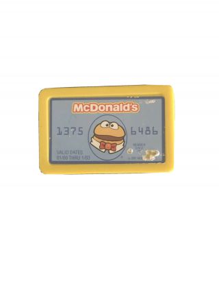 Vtg Mcdonald’s Play Food Electronic Cash Register Credit Card