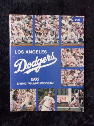 Vintage 1983 Los Angeles Dodgers Spring Training Program (unscored) 848