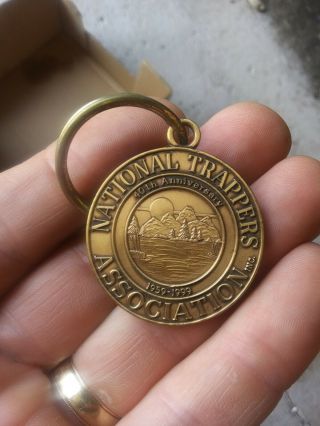 National Trappers Association 40th Anniversary Brass Key Chain