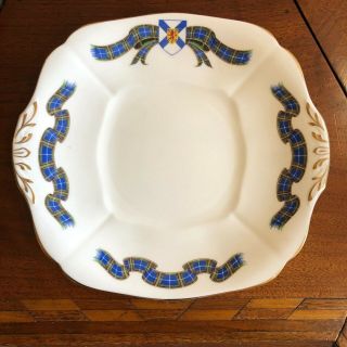 Vintage Royal Adderley Nova Scotia Tartan Handled Plate