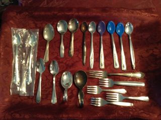 Vintage Baby Spoons & Forks Oneida,  Community Silverplate