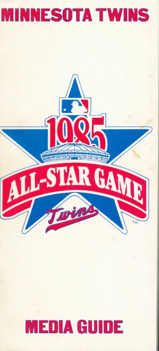 1985 Minnesota Twins All Star Game Organization Record Book Bxorg2