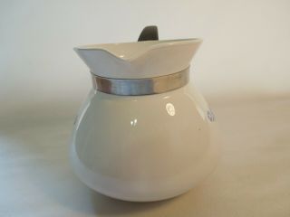Vintage Corning ware Coffee / Tea Pot 6 Cups White with Blue Cornflower Design 3