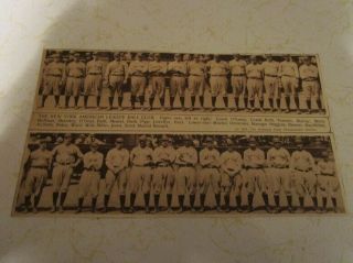 1922 Ny Yankees Team Photo - Babe Ruth - The Police Gazette - 5 " X 10 "