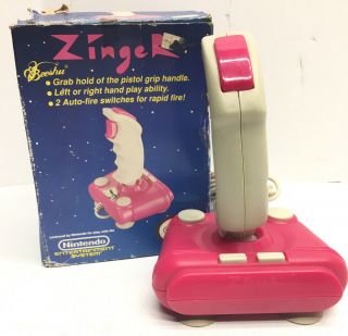 Vintage Beeshu Zinger Nintendo Nes Turbo Joystick Controller 6 Button Pink
