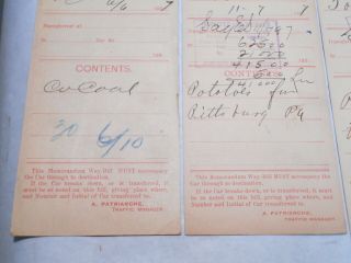 4 - 1897 Flint & Pere Marquette Railroad Memorandum Way - Bills in good shape 3