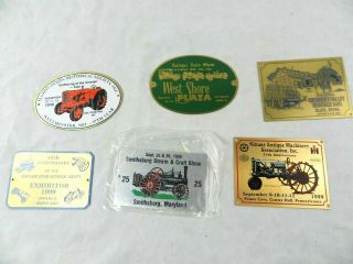 Vintage 6 Steam Gas Engine Tractor Show Plaques Car Toy Pa & Maryland