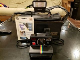 Polaroid Time Zero One Step Sx - 70 Vintage With Flash Bar 2 Twin Pack -