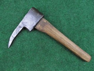 Antique Early American Blacksmith Hand Forged Pickeroon Logging Pick Axe Hatchet