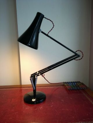 Vintage Black Anglepoise Lamp Type 75 1968 - 1973 Model By Herbert Terry Refurbed