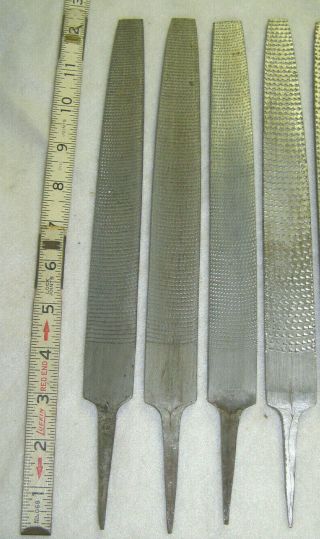 Vintage Set Of 4 " Swordfish " 12 1/2” Cabinet Rasp - Tapered Half - Round,  Single Cut