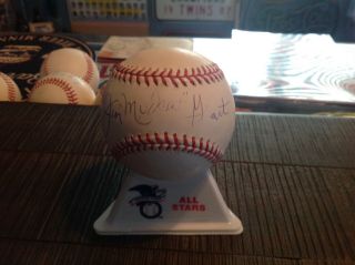 Jim Mudcat Grant - Mn.  Twins - Single Signed Baseball Omlb - In Person At Twinsfest