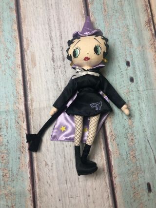 Betty Boop Vintage 17  Cape Betty " Stuffed Doll Witch Costume Stockings Hat