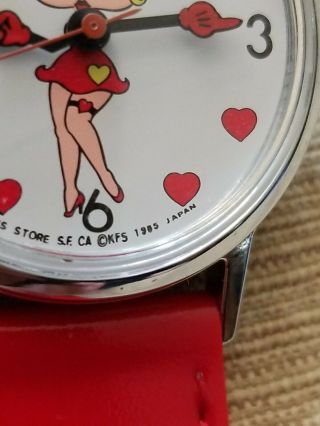 Vintage 1985 Betty Boop Mechanical (Wind Up) Heart Watch,  Betty ' s Store, 3