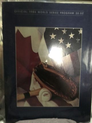 Official 1986 World Series Baseball Program York Mets Vs Boston Red Sox