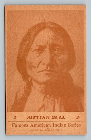 Native American - Sitting Bull Sioux Indian Chief - Vintage G.  I.  Groves Postcard