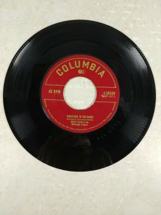 Christmas In Killarney / Sleigh Ride Percy Faith Vintage 7” 45 Rpm Record Vinyl