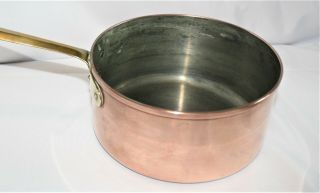 Vintage " Tagus " Gourmet Level Copper Sauce Pan - Made In Portugal - 6 1/2 " X 3 " Deep