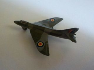 Vintage Dinky Toys England 736 Hawker Hunter Jet Fighter Plane