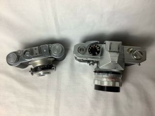 2 Vintage 35mm Cameras w Cases Edinex & Petri 2