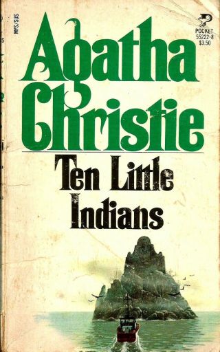 " Ten Little Indians " By Agatha Christie (1977) Vintage Paperback