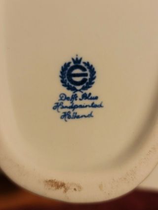 Delft Blue Handpainted Vintage Ceramic Toilet toothbrush holder & Tile bathroom 3