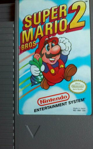 Vintage 1985 Nintendo Nes Mario Bros.  2 Video Game Made In Japan