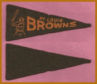 Vintage 1950 St Louis Browns Baseball Pennant Wow
