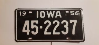 1956 Iowa Automobile License Plate Howard County 45
