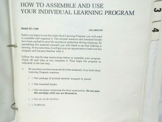 vtg Heathkit Continuing Education Binder Basic Programming Workbook 3