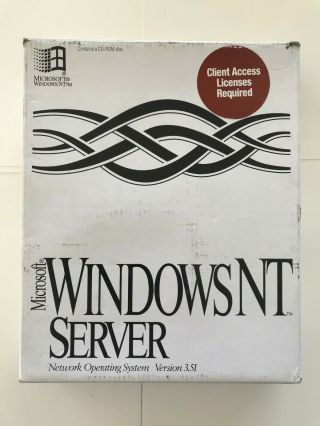 Boxed Microsoft Windowsnt Server With Manuals Setup Disks And Cd
