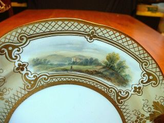 Early 19ThC Museum Quality Hand Painted Gilded Scenic 8 1/2 