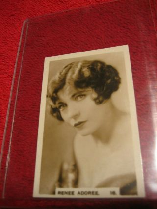 Vintage Renee Adoree Tobacco Cigarette Card Silent Movie Film Star R & J Hill