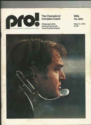 1975 Buffalo Bills Vs York Jets Nfl Football Program