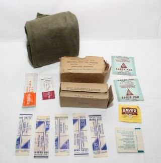 Vintage Us Military Field First Aid Kit