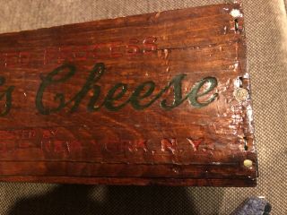 Vintage Borden ' s Swiss Cheese Wooden Box 5 Pounds 2